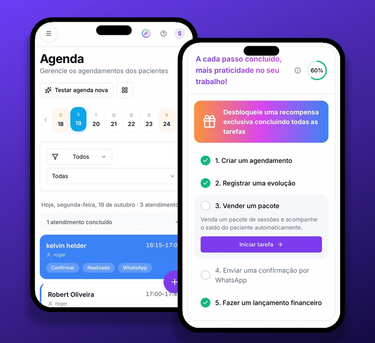 Sistema de gestão para fisioterapeutas com confirmação de consultas pelo WhatsApp