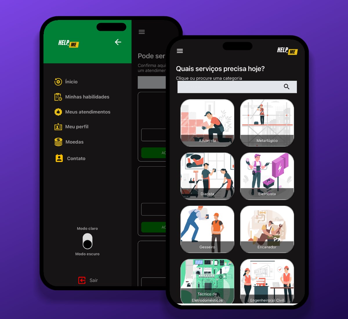 App que conecta clientes a prestadores de serviço da cidade, no iOS e no Android
