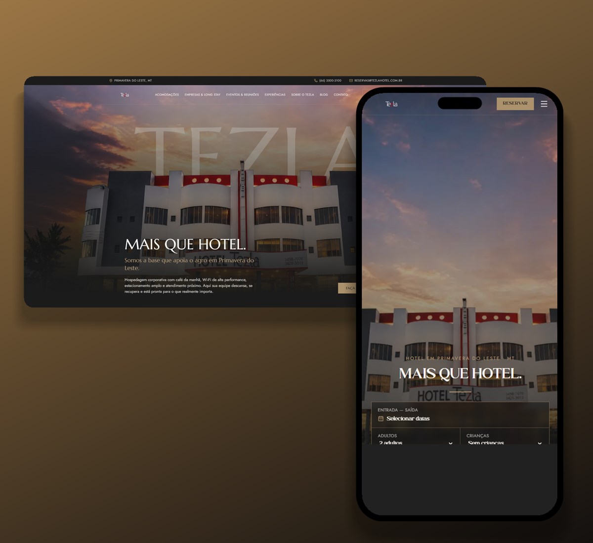 Site institucional para hospedagem corporativa em Primavera do Leste (MT)